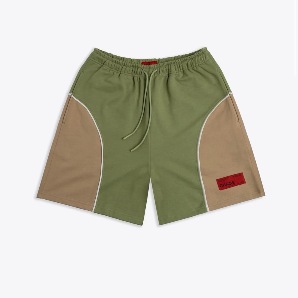 Green and Tan Men's Shorts